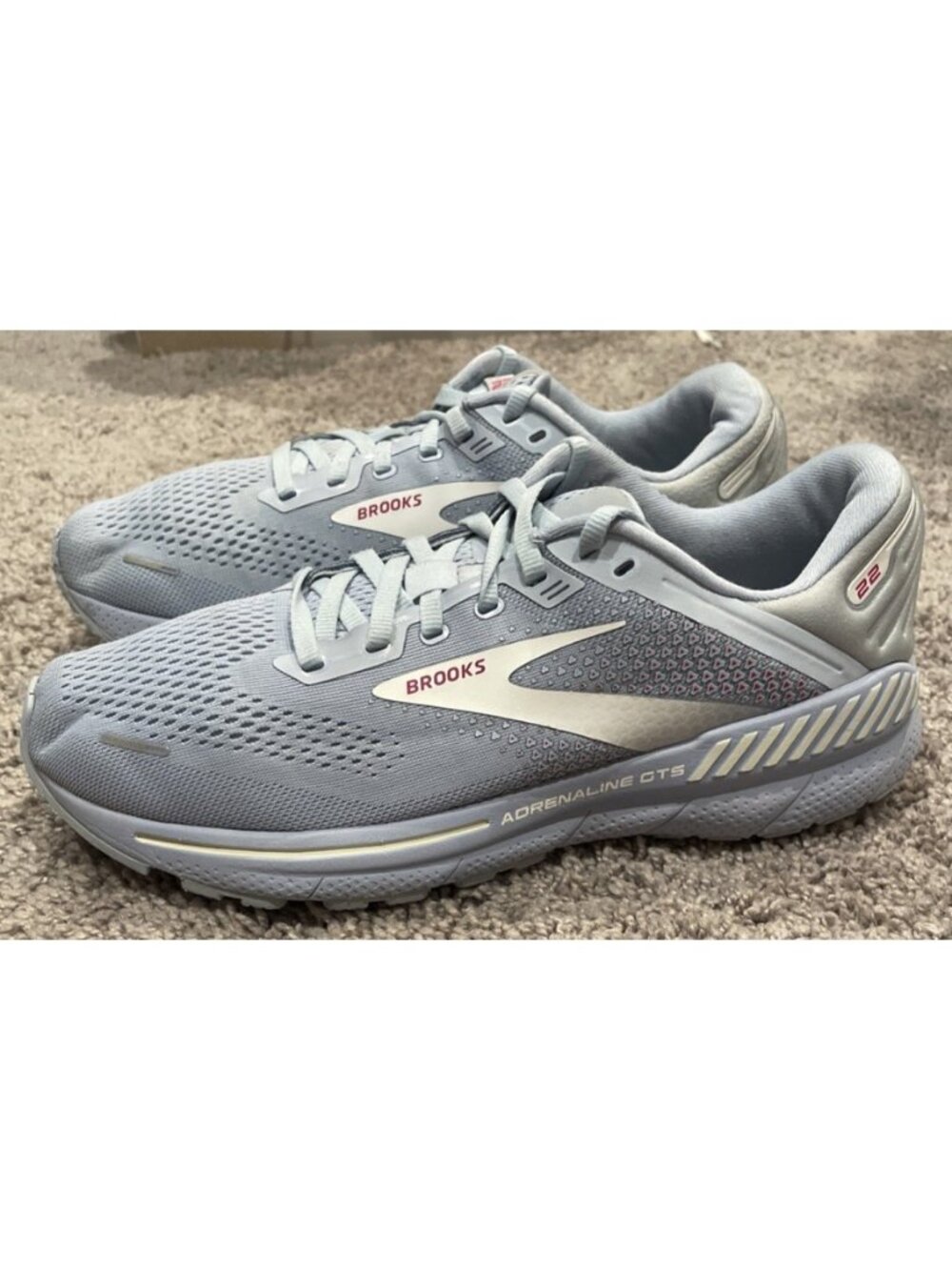 Brooks Adrenaline GTS 22 Blue Running Shoes 1203531B427 Womens Size 10.5 B
